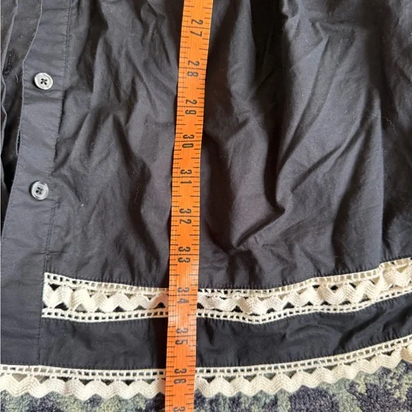 Victorian Romantic Black and White Lace Kate Spade & Broome Street Mini Dress - Picture 9 of 11